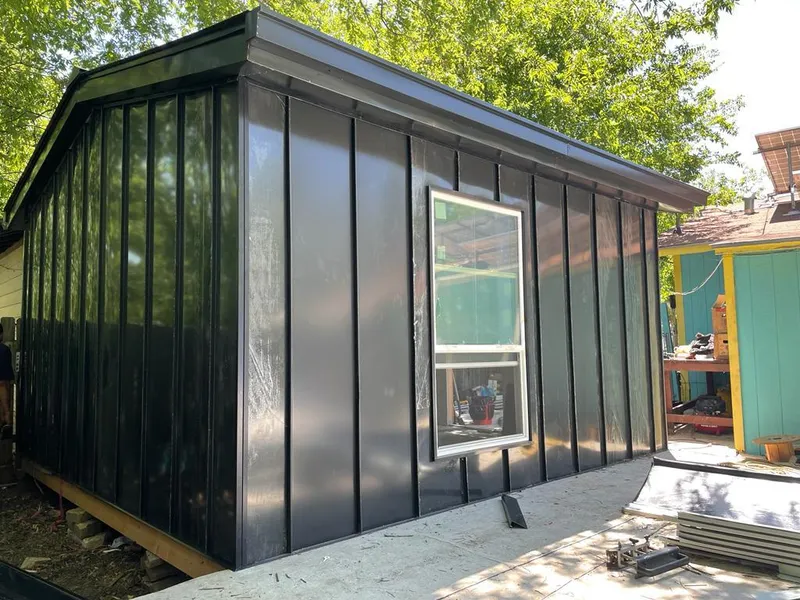 Black standing seam metal wall panels for Metal Roof Installation in Cedar Hills